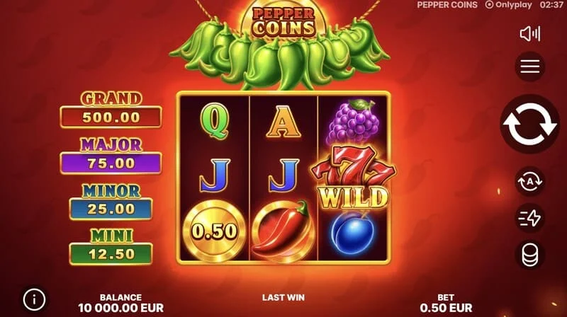 Pepper Coins - σύμβολο Wild στους κυλίνδρους